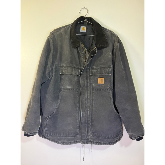 Carhartt Other - Carhartt C26 BLK Arctic Traditional Coat Mens XL Distressed FLAW